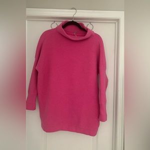 free people Ottoman Slouchy Tunic - Bright Pink - Size L - Excellent Condition